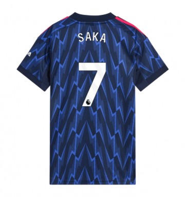 Arsenal Bukayo Saka #7 Segunda Equipación Mujer 2025-26 Manga Corta